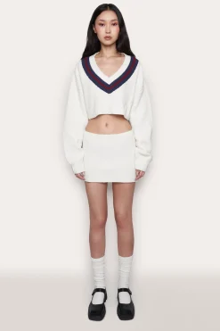 GUIZIO X Champion Rib Knit Mini Skirt- Mini Skirts