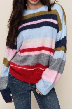 GUIZIO Hawley Oversized Stripe Wool Jumper- Sweaters|Knitwear
