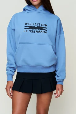 GUIZIO Hearts Pull Over Hoodie- Sweatshirts & Hoodies