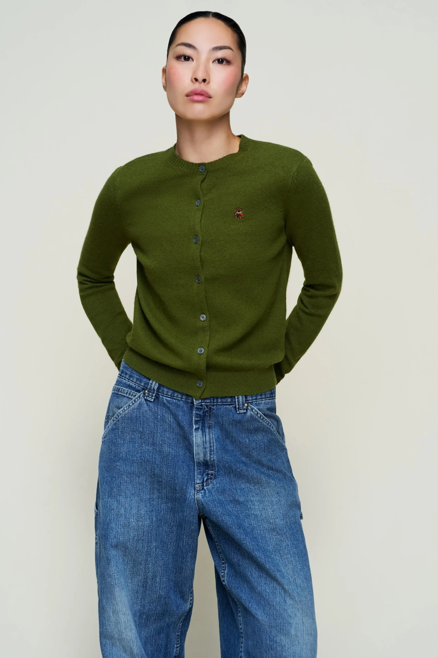 GUIZIO June Relaxed Wool Cardigan- Sweaters
