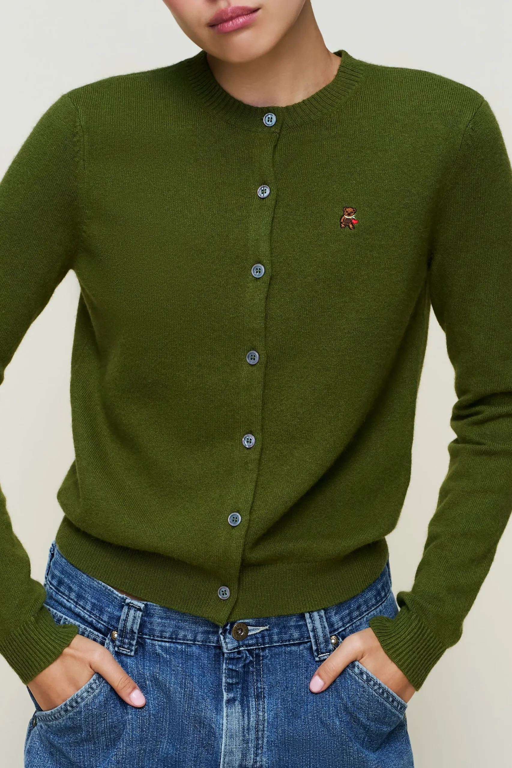 GUIZIO June Relaxed Wool Cardigan- Sweaters