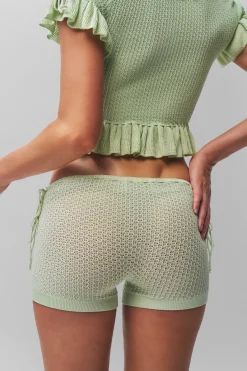 GUIZIO Knit Side Tie Short- Knitwear|Shorts