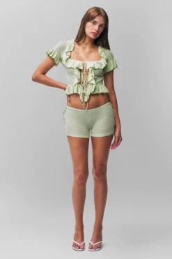 GUIZIO Knit Side Tie Short- Knitwear|Shorts