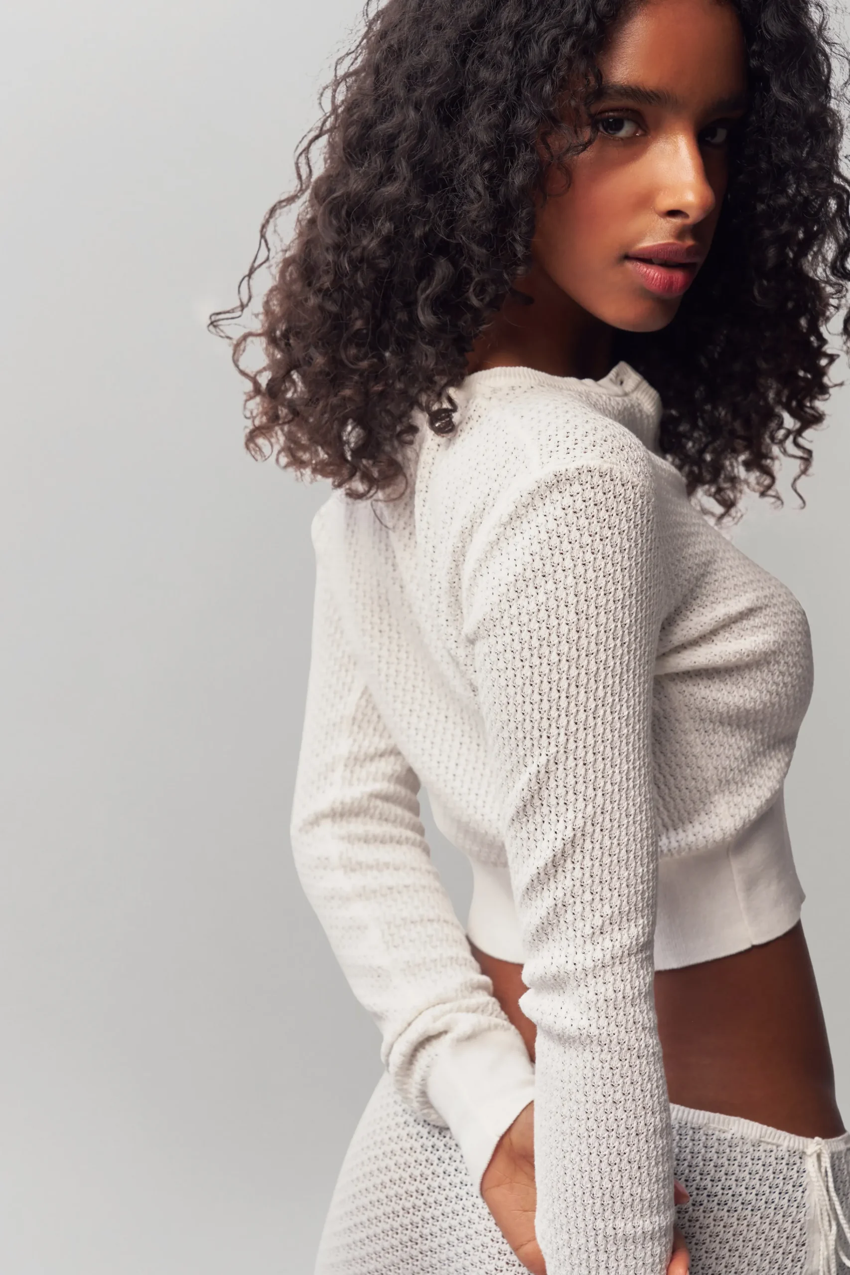 GUIZIO Knit Side Tie Short- Shorts
