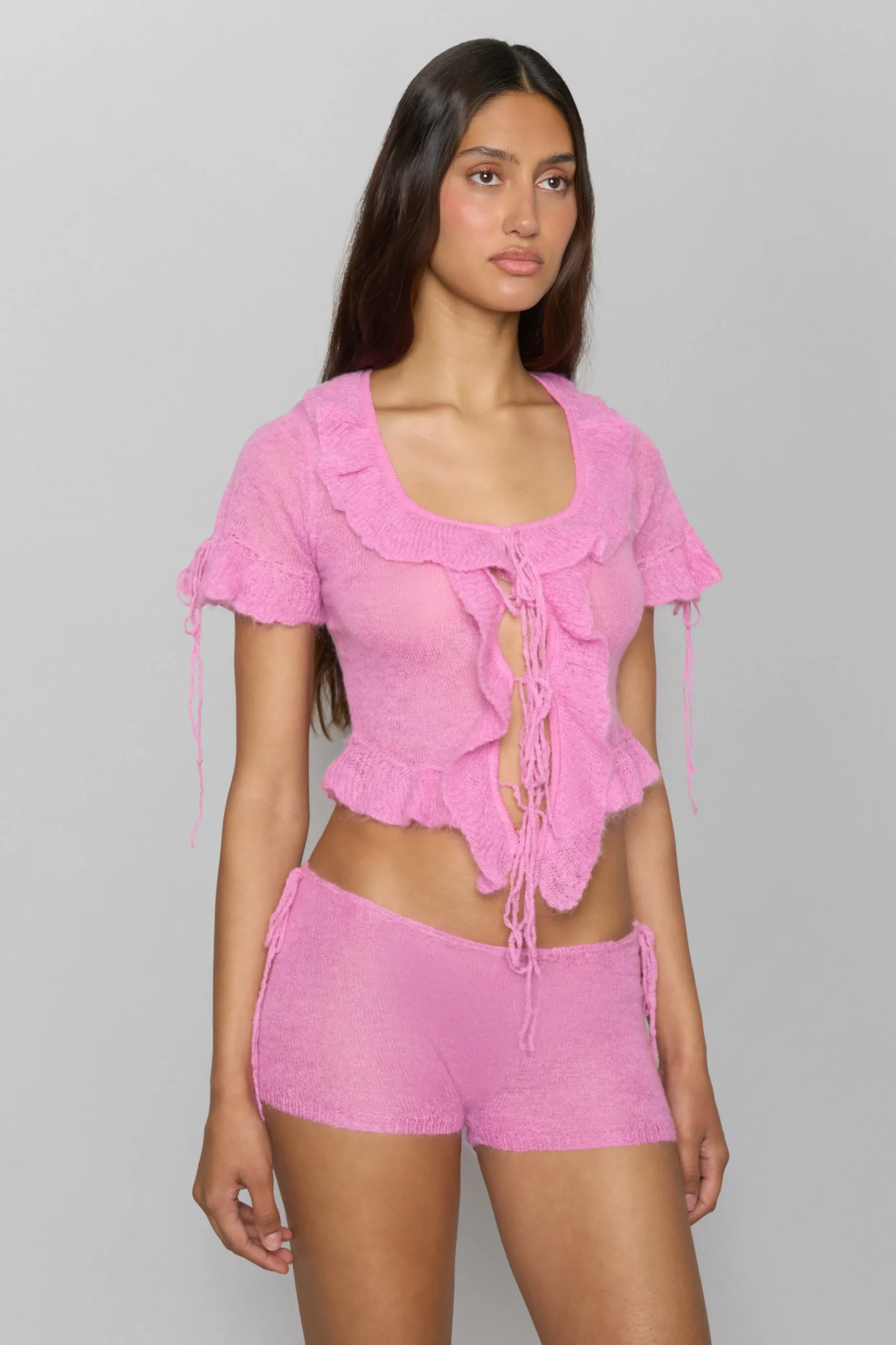GUIZIO Knit Side Tie Short- Knitwear|Shorts