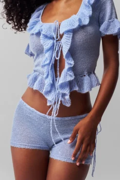 GUIZIO Knit Side Tie Short- Knitwear|Shorts