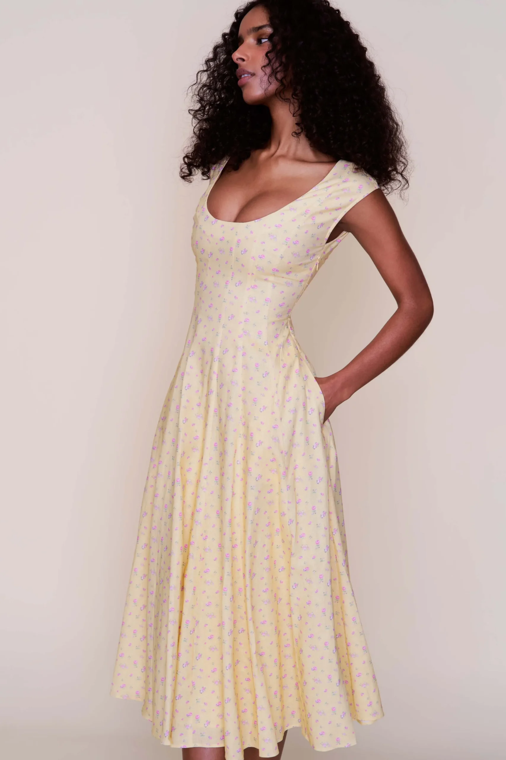 GUIZIO Leila Dress- Midi Dresses|Dresses