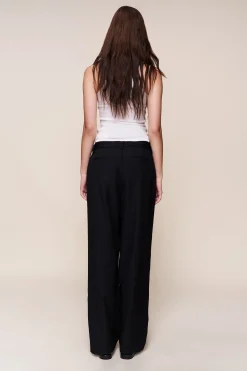 GUIZIO Leo Mid Rise Straight Pant- Pants