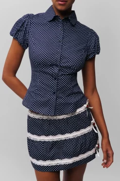 GUIZIO Liana Top- Short Sleeve Tops|Tops