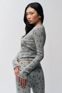 GUIZIO Long Sleeve Thermal Top- Long Sleeve Tops|Tops