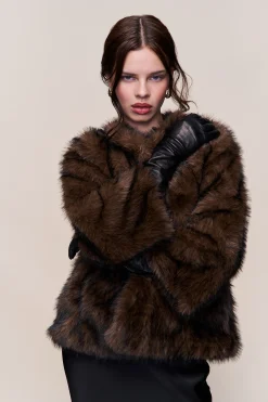 GUIZIO Lucienne Faux Fur Topper- Jackets