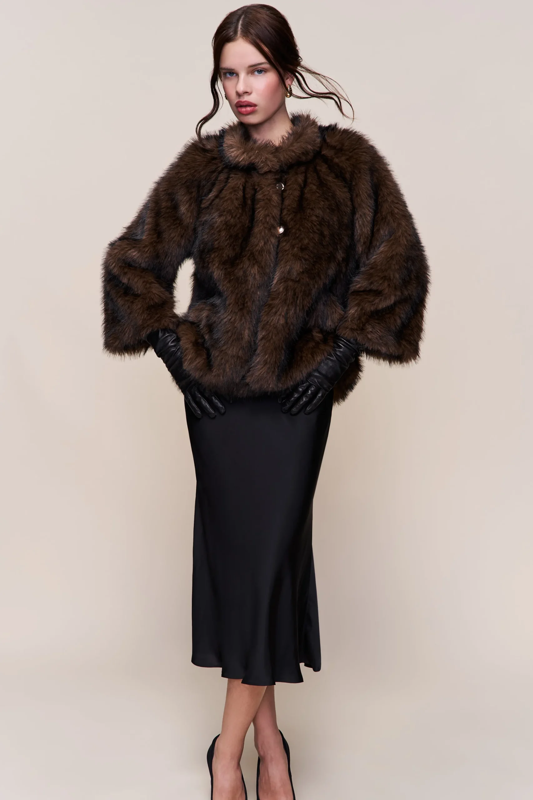 GUIZIO Lucienne Faux Fur Topper- Jackets