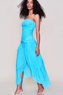 GUIZIO Lyla Twist Dress- Midi Dresses|Dresses