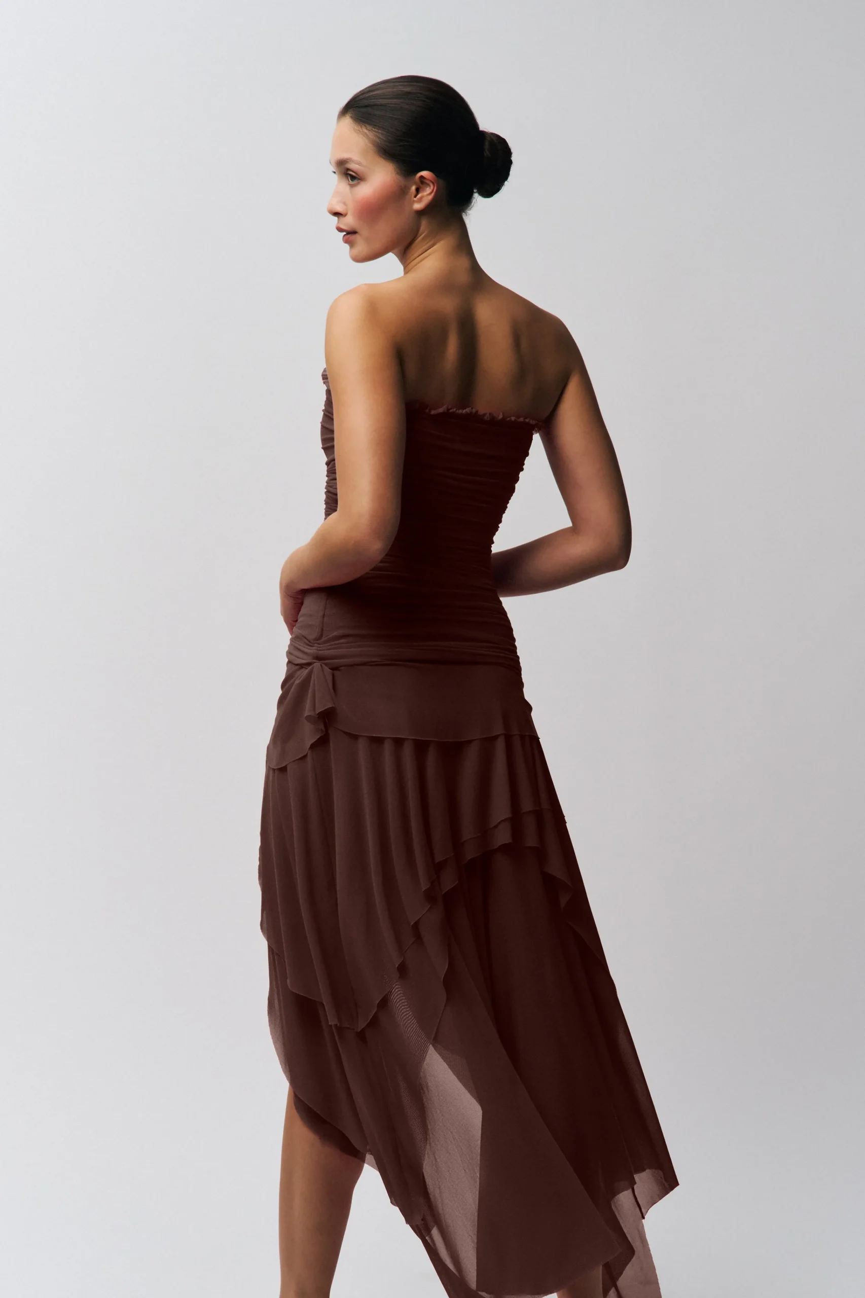 GUIZIO Lyla Twist Dress- Midi Dresses|Dresses