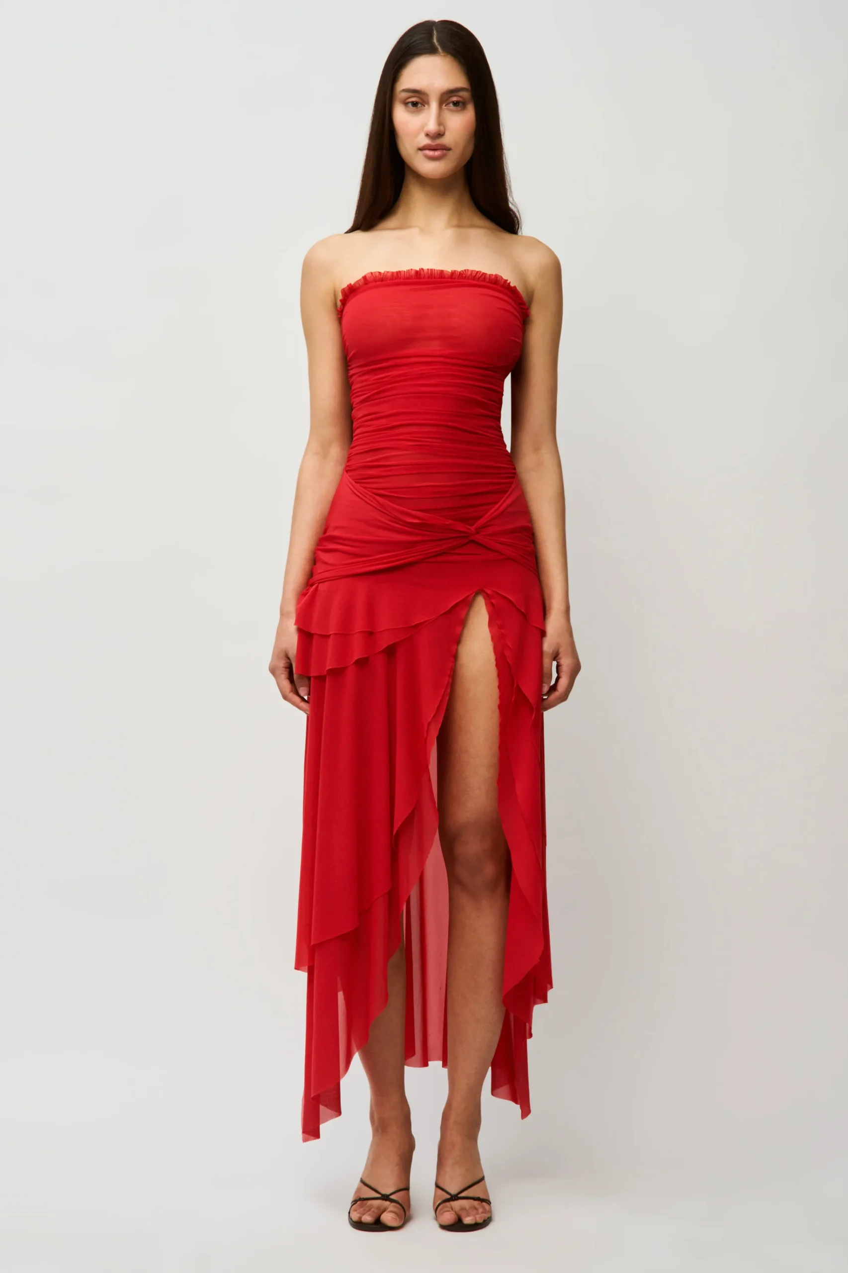 GUIZIO Lyla Twist Dress- Midi Dresses|Dresses