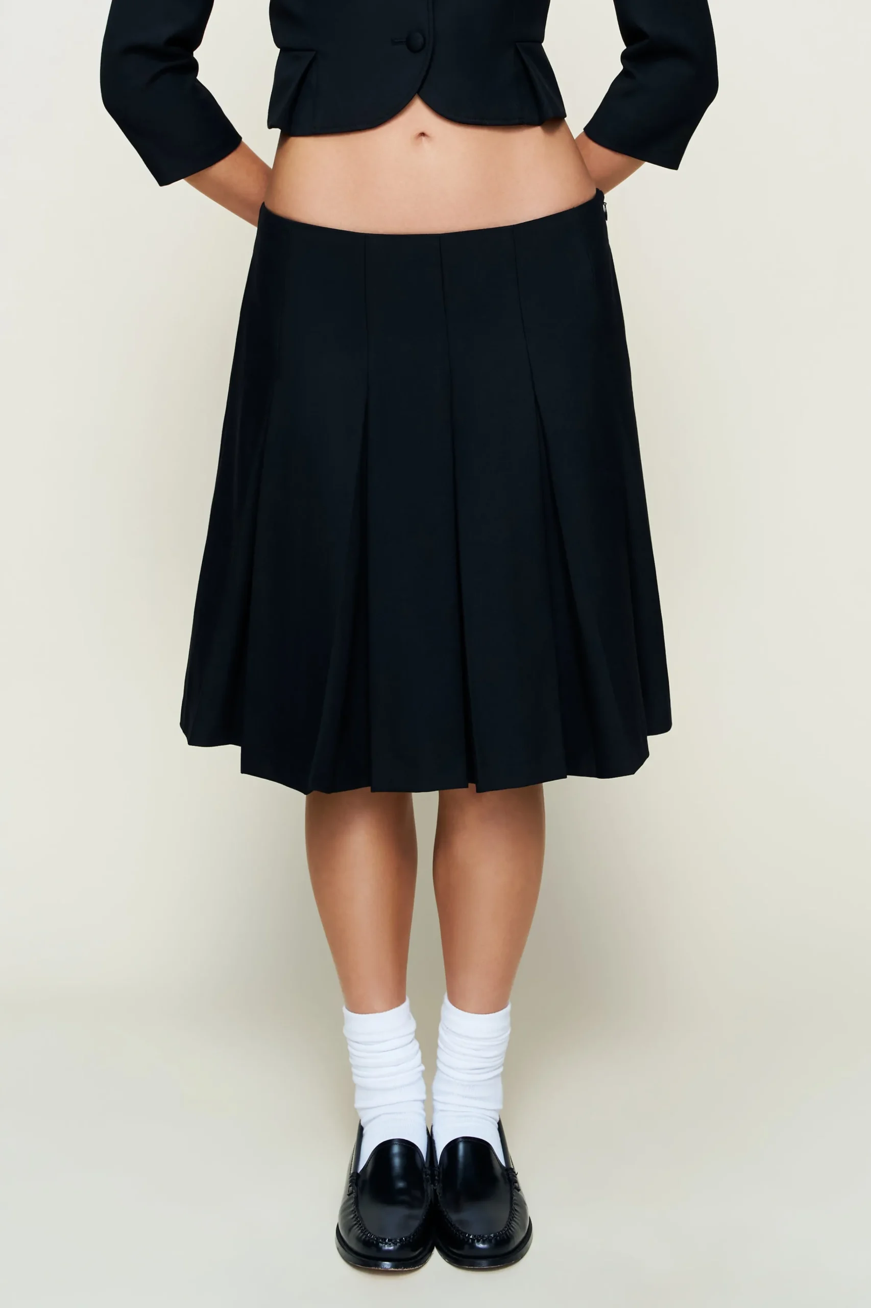 GUIZIO Maelie Low Rise Skirt- Midi Skirts|Skirts