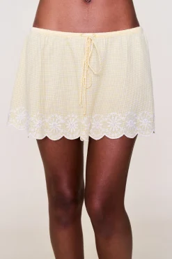 GUIZIO Maelle Gingham Mini Skirt- Mini Skirts|Skirts