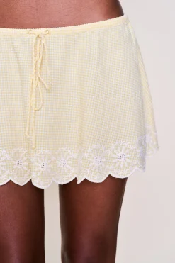 GUIZIO Maelle Gingham Mini Skirt- Mini Skirts|Skirts