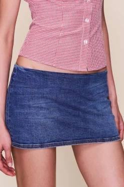 GUIZIO Micro Mini Denim Skirt- Mini Skirts|Skirts