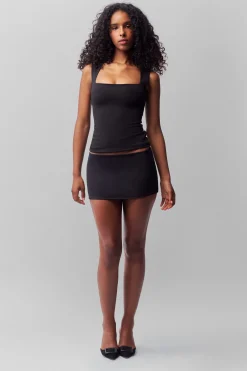 GUIZIO Micro Mini Stretch Skirt- Mini Skirts|Skirts