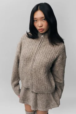GUIZIO Mila Zip Up- Sweaters|Knitwear