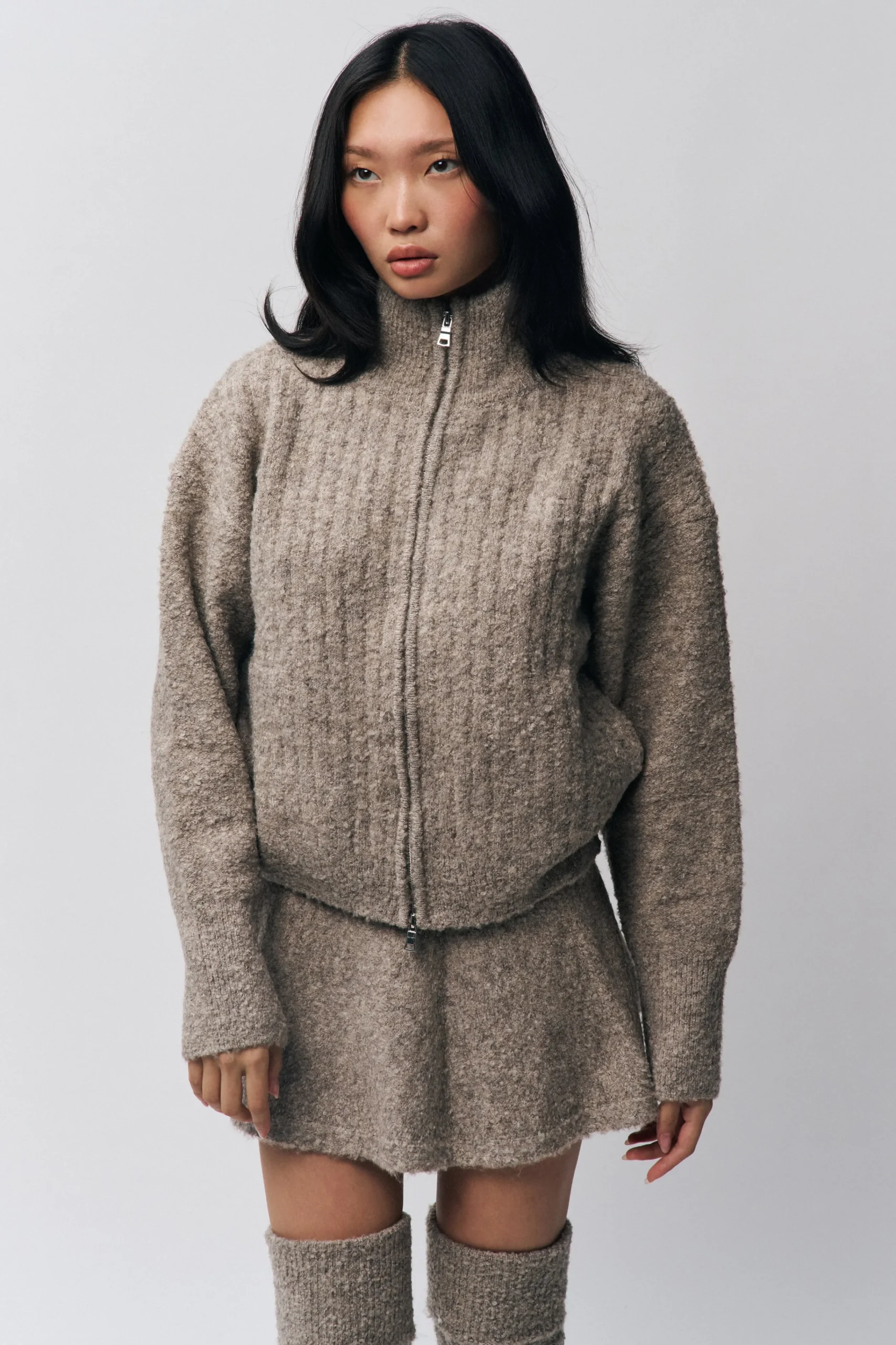 GUIZIO Mila Zip Up- Sweaters|Knitwear