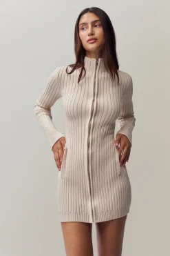 GUIZIO Nell Zip Up Dress- Mini Dresses