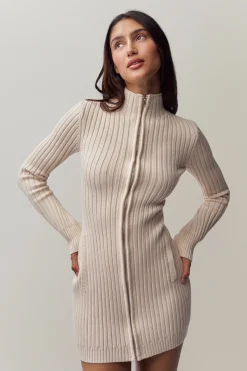 GUIZIO Nell Zip Up Dress- Mini Dresses