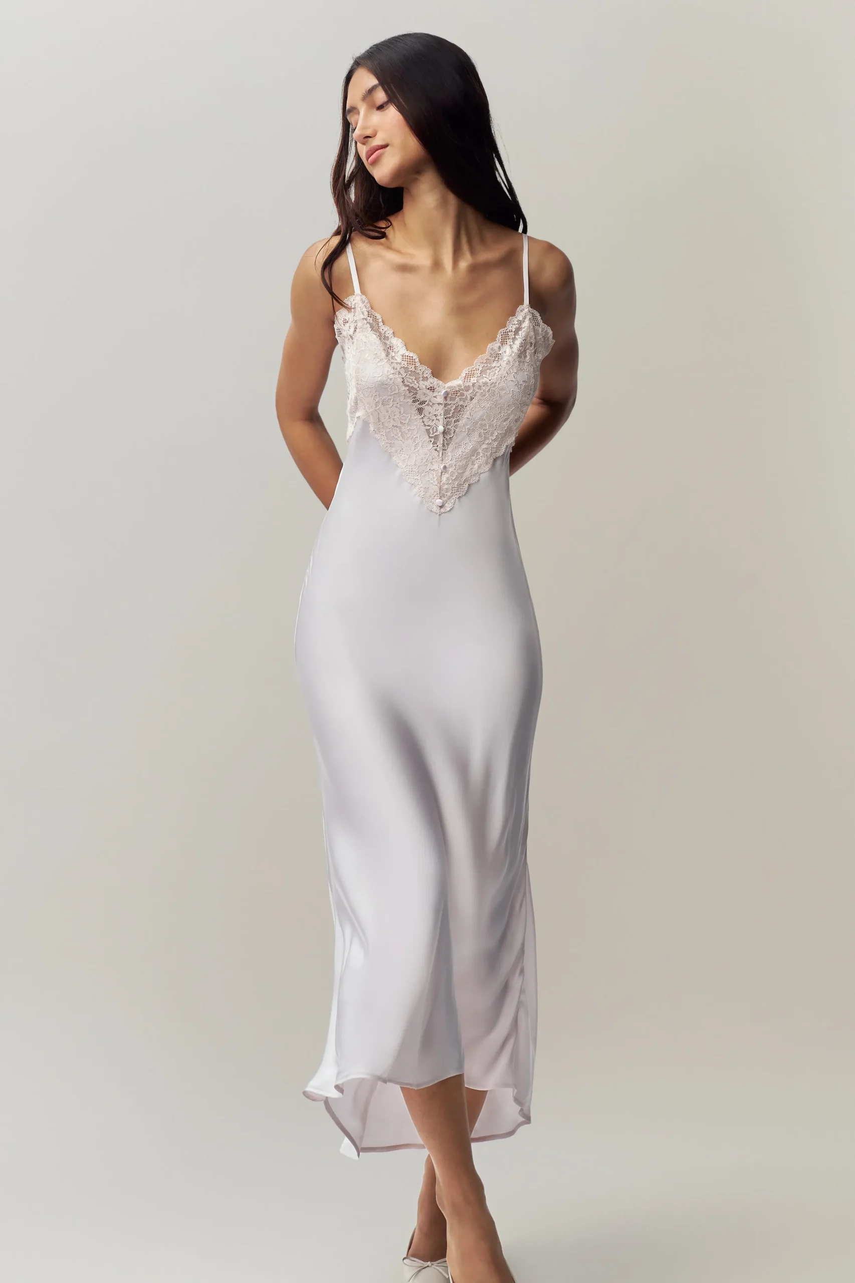 GUIZIO Nova Slip Midi Dress- Midi Dresses|Dresses