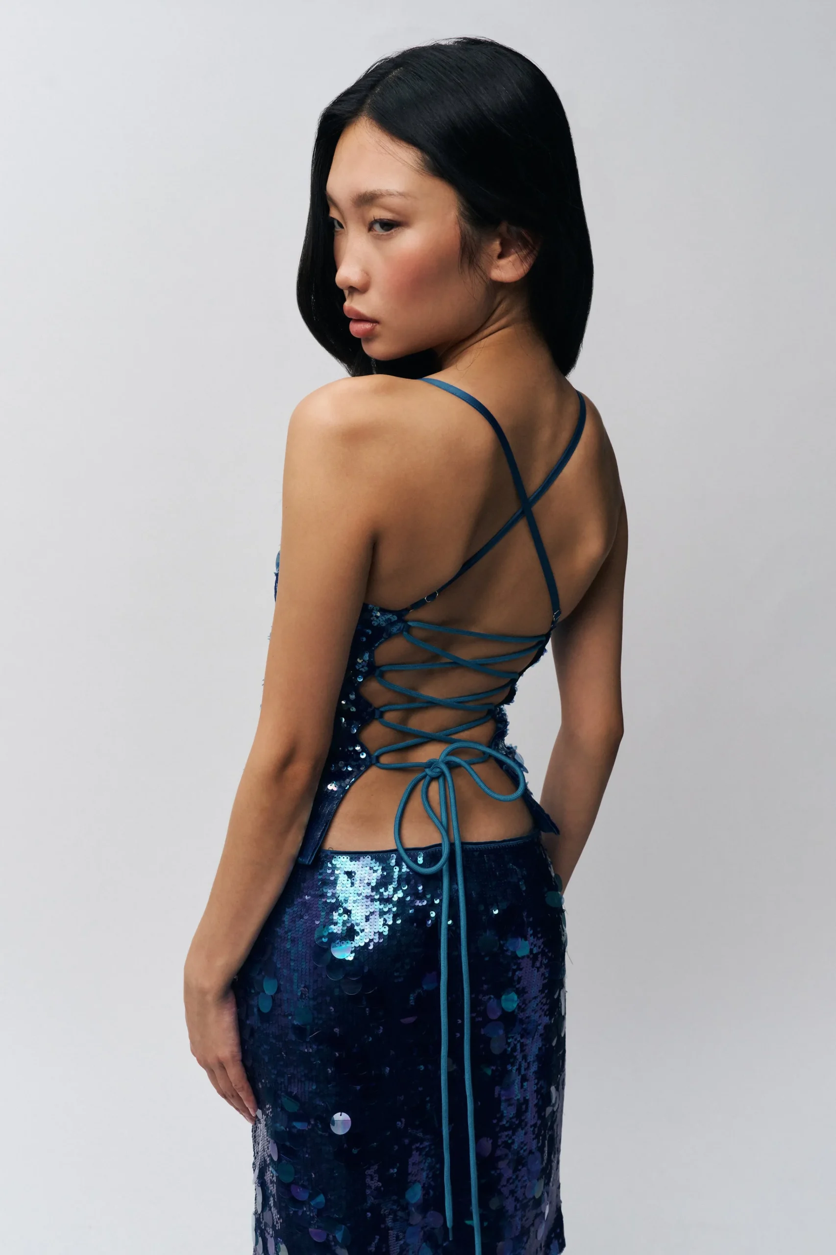 GUIZIO Paillette Cami Top- Tops