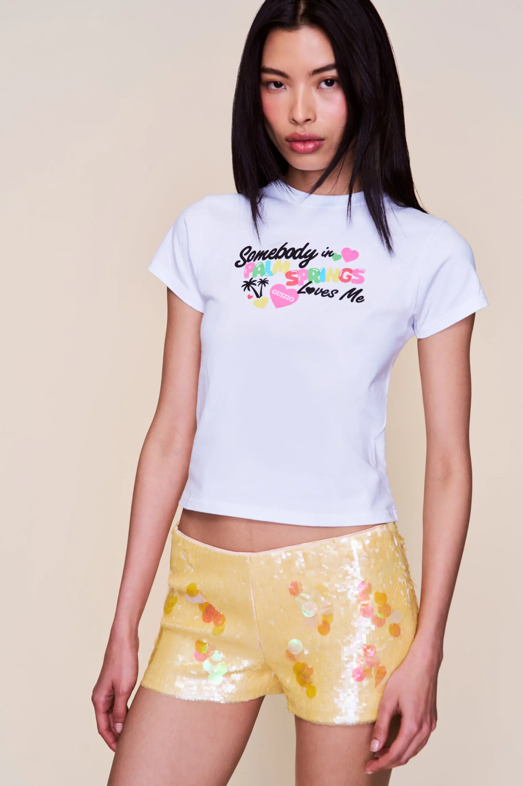 GUIZIO Paillette Short- Shorts