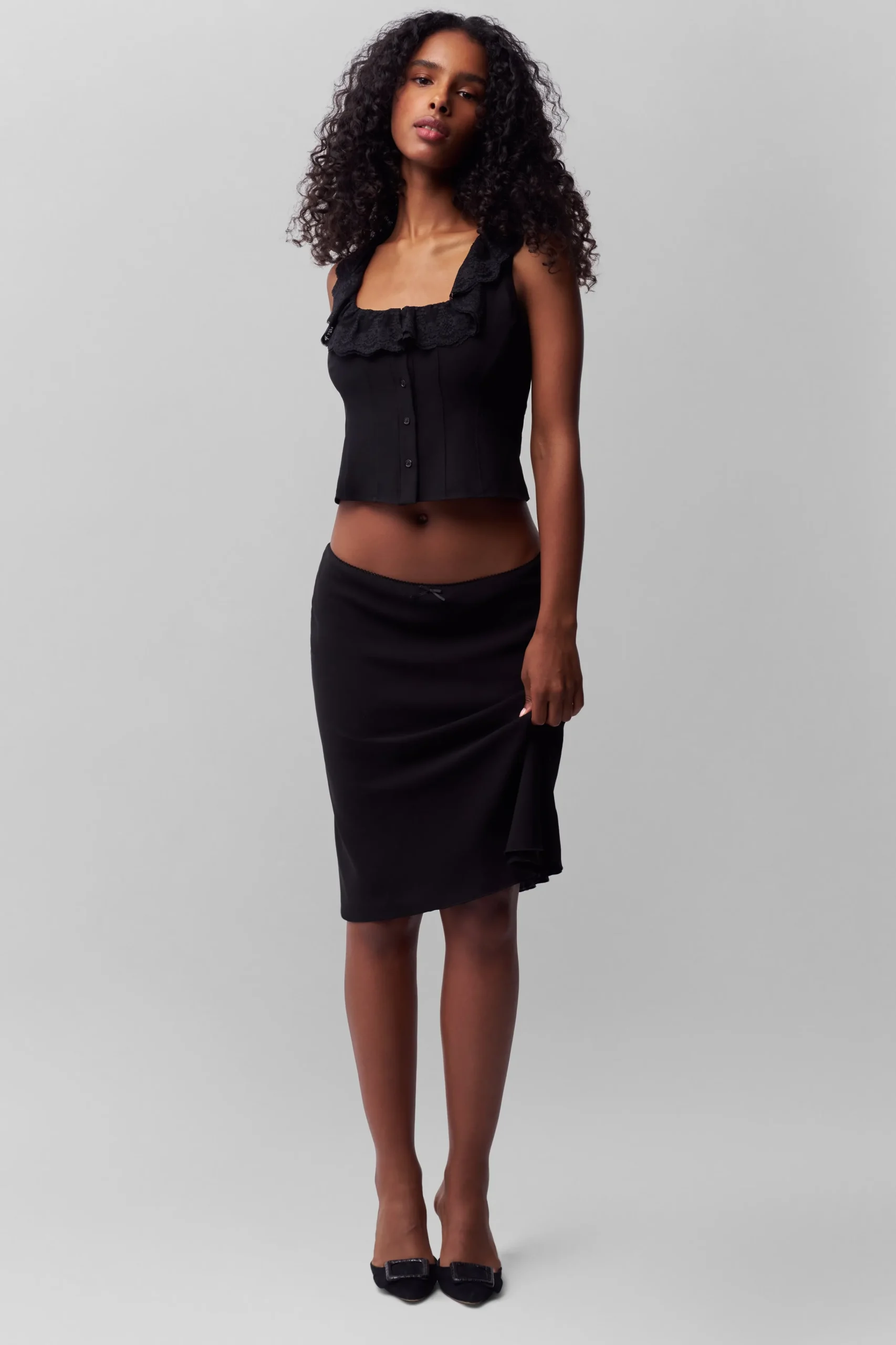 GUIZIO Paloma Lace Top- Sleeveless Tops|Tops