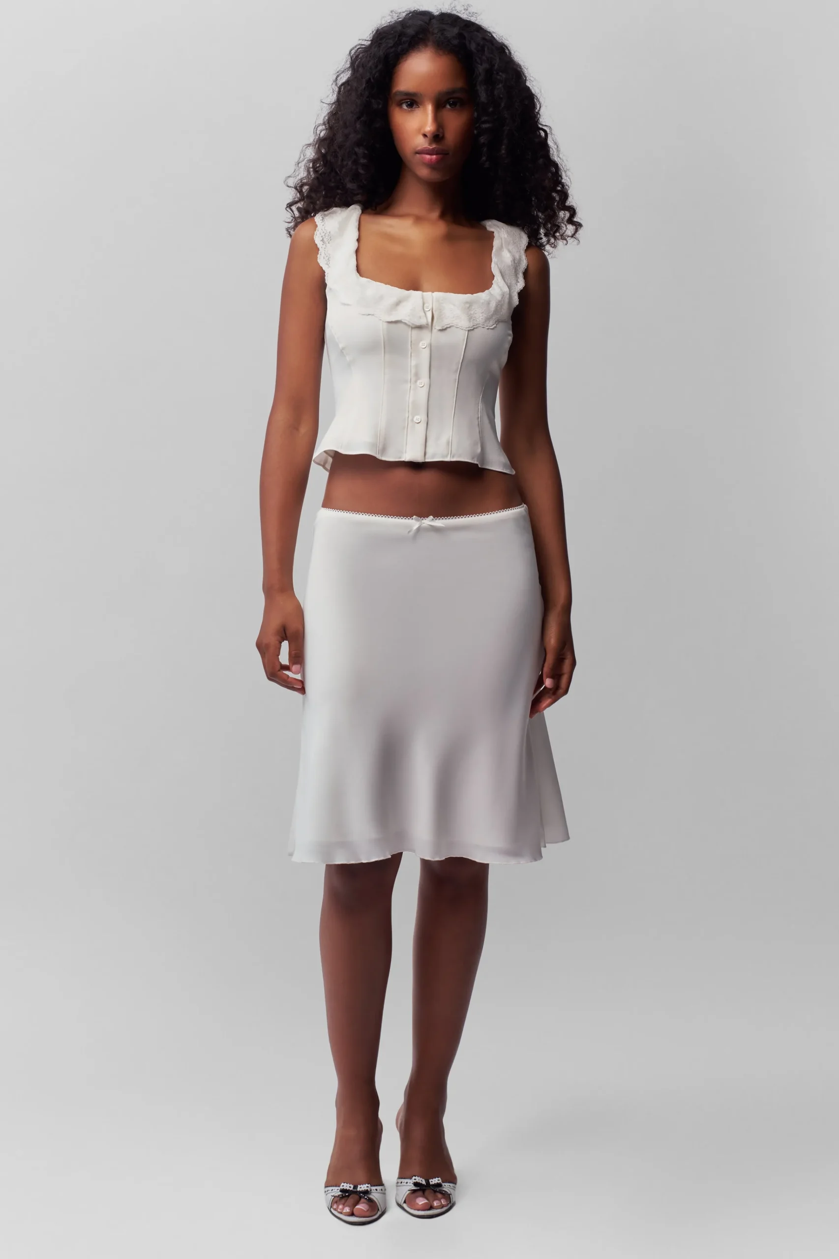 GUIZIO Paloma Lace Top- Sleeveless Tops|Tops