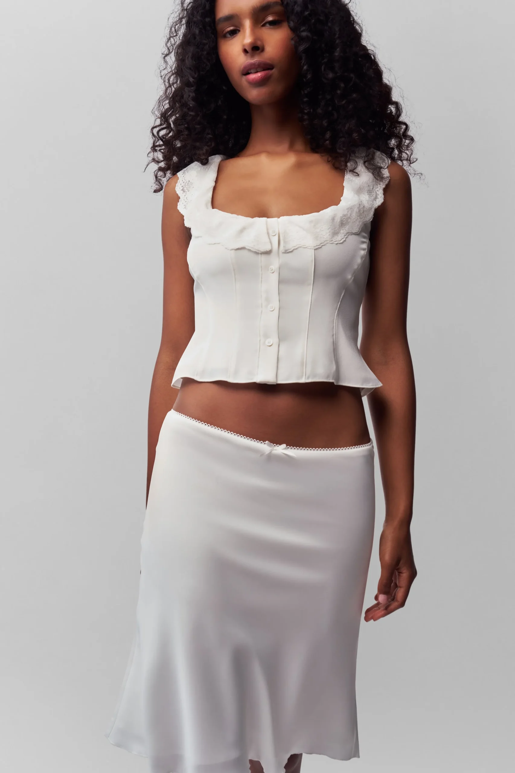 GUIZIO Paloma Lace Top- Sleeveless Tops|Tops