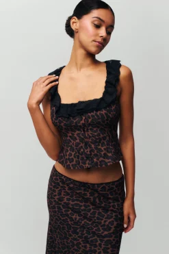 GUIZIO Paloma Lace Top- Sleeveless Tops|Tops