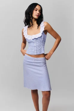 GUIZIO Paloma Lace Top- Sleeveless Tops|Tops