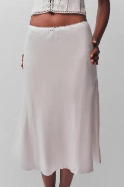 GUIZIO Paloma Linen Skirt- Midi Skirts|Skirts