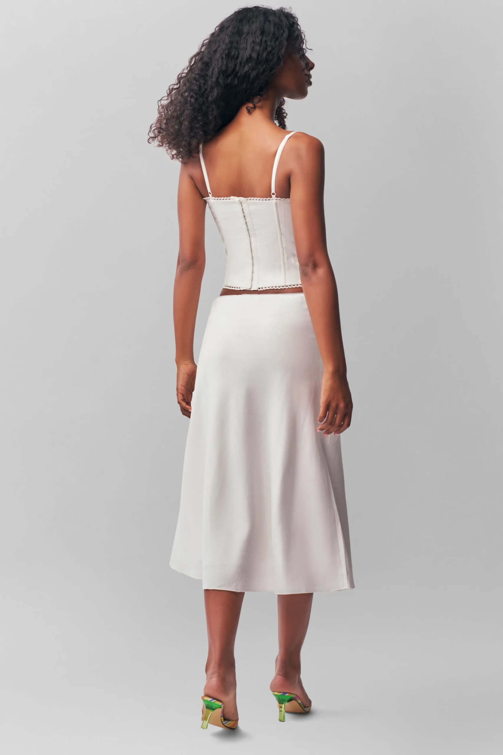 GUIZIO Paloma Linen Skirt- Midi Skirts|Skirts