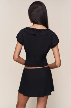 GUIZIO Paloma Short Sleeve Top- Short Sleeve Tops|Tops