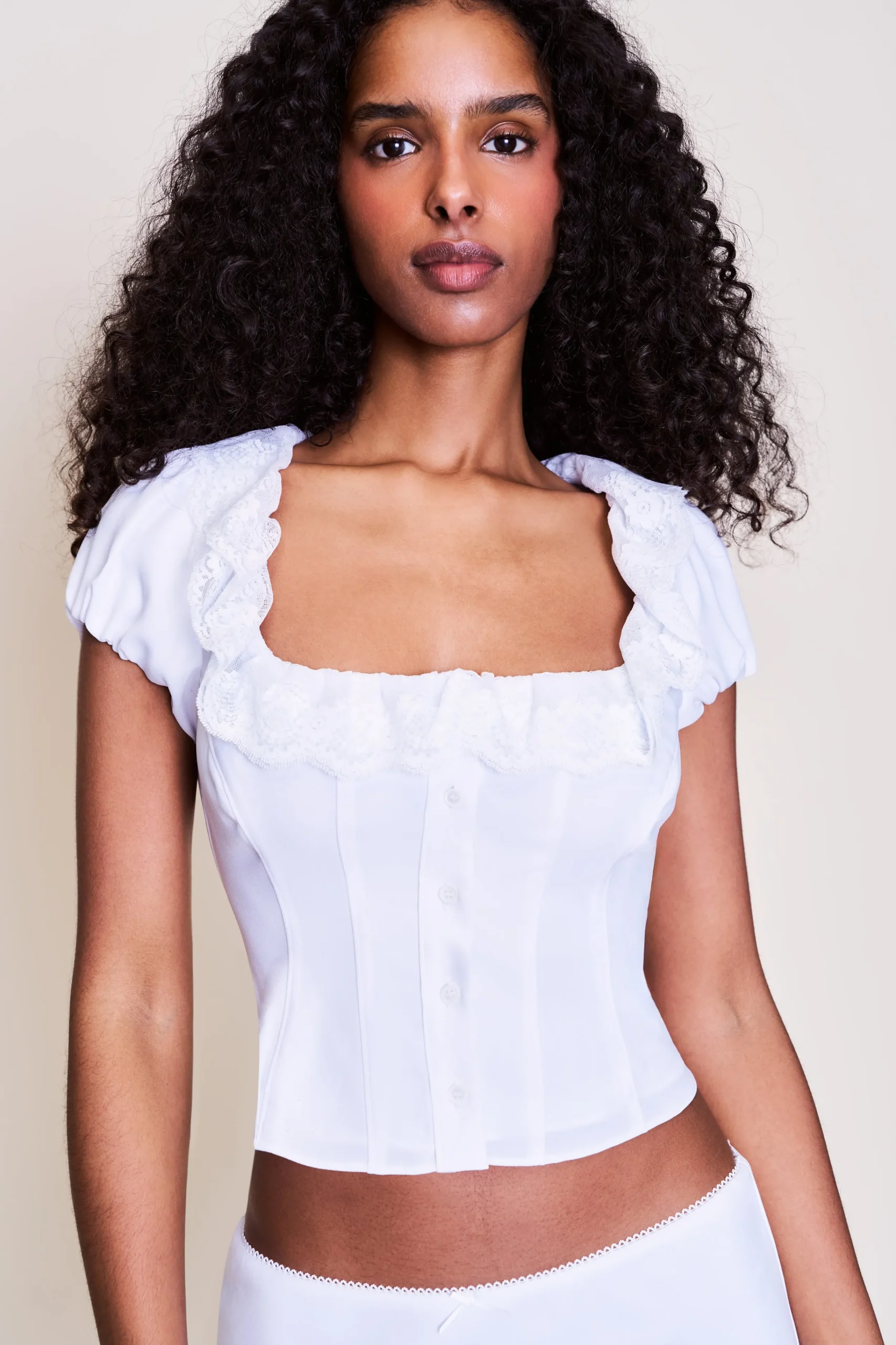 GUIZIO Paloma Short Sleeve Top- Short Sleeve Tops|Tops
