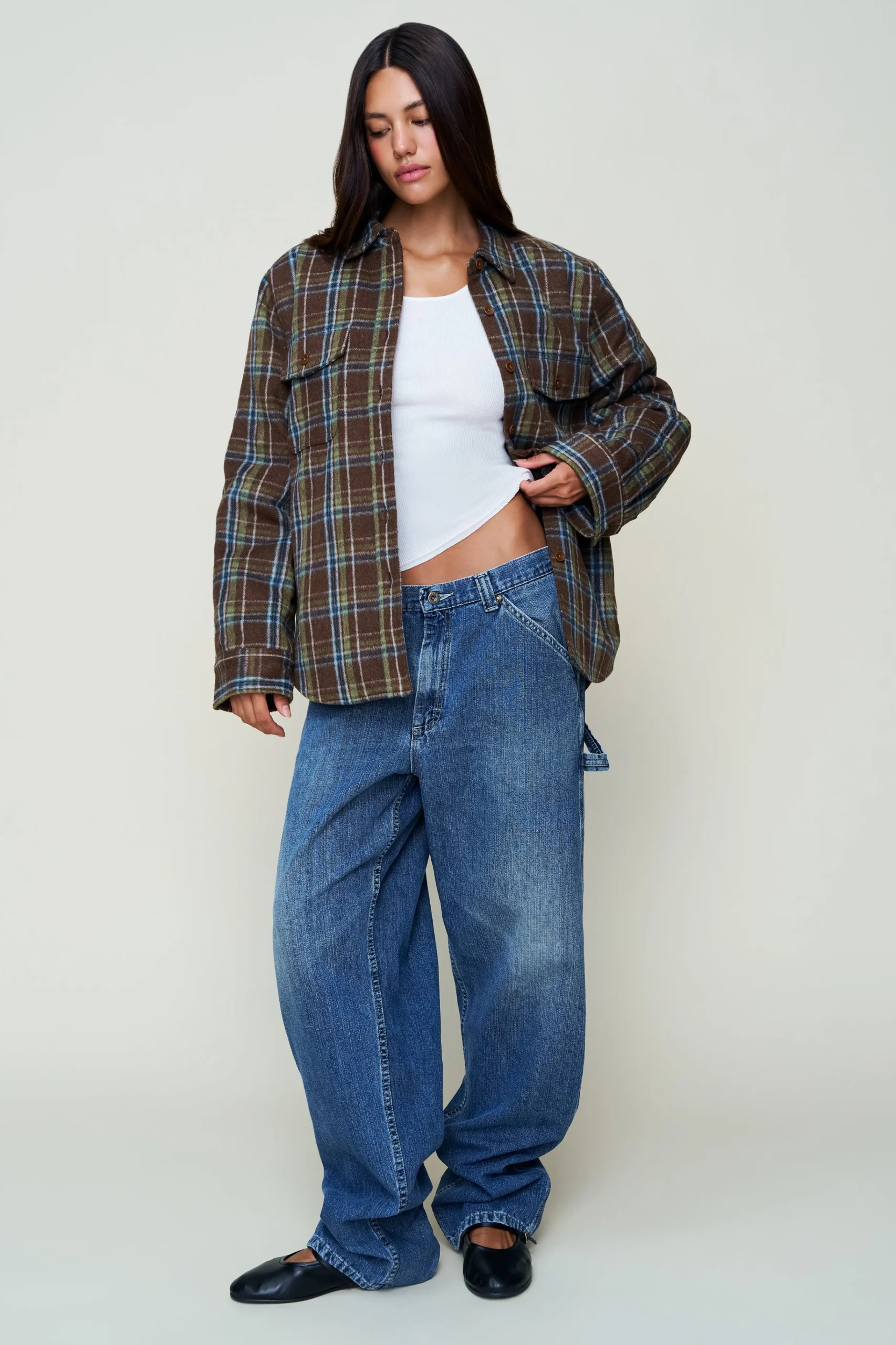 GUIZIO Parker Quilted Lined Shacket- Tops