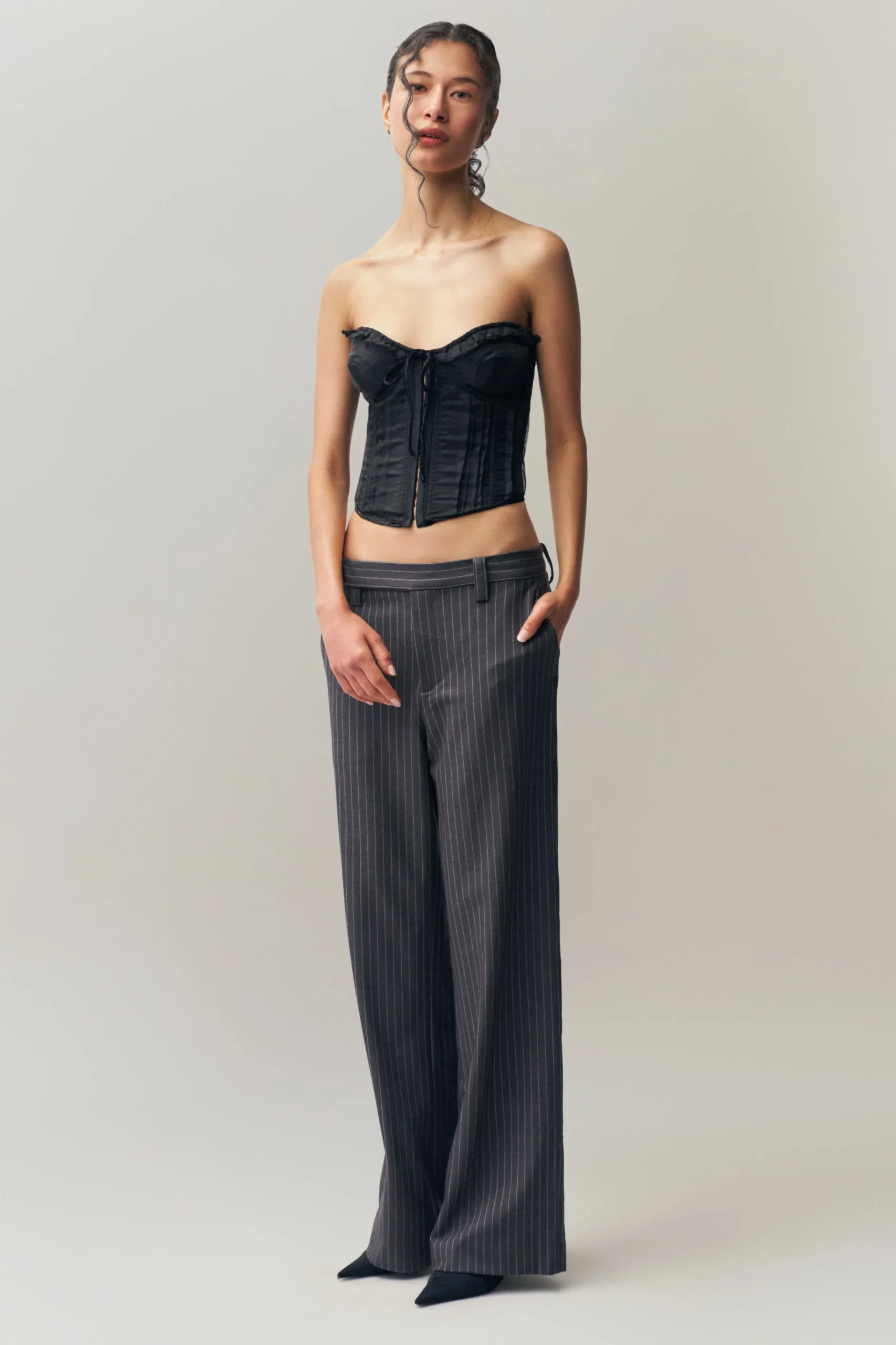 GUIZIO Pintuck Corset- Tops|Corsets