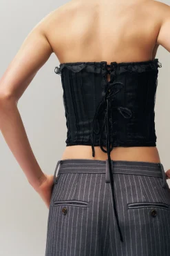 GUIZIO Pintuck Corset- Tops|Corsets