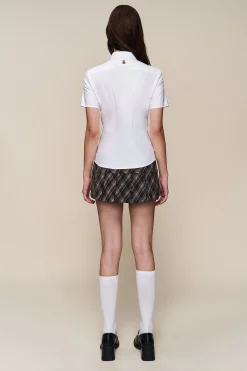 GUIZIO Pleated Micro Mini Skirt- Skirts