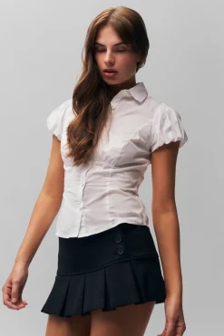 GUIZIO Pleated Micro Mini Skirt- Mini Skirts|Skirts