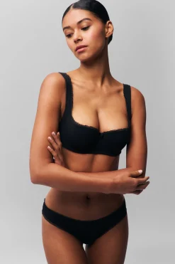 GUIZIO Pointelle Balconette Bra- Intimates