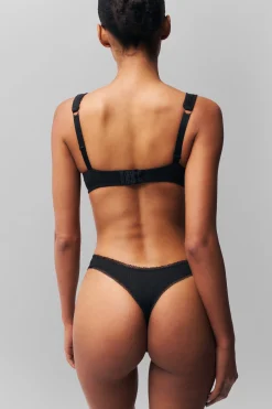 GUIZIO Pointelle Lace Thong- Intimates