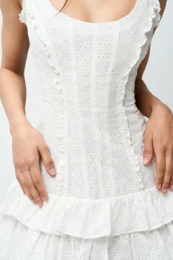 GUIZIO Raphelle Eyelet Dress- Dresses