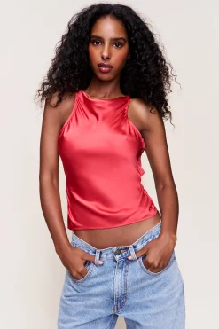 GUIZIO Regine Cowl Neck Top- Sleeveless Tops|Tops