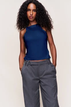 GUIZIO Regine Cowl Neck Top- Sleeveless Tops|Tops